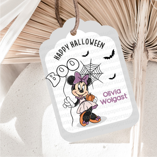 Minnie Mouse Halloween Tags • Set of 9 Tags