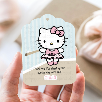Hello Kitty Ballerinas Birthday Tags