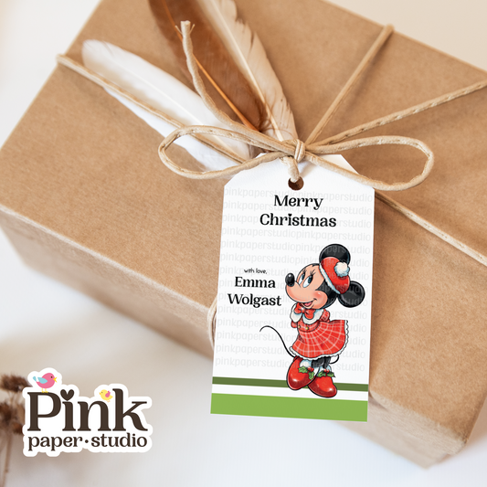 Minnie Mouse Christmas Tags • Set of 9 Tags