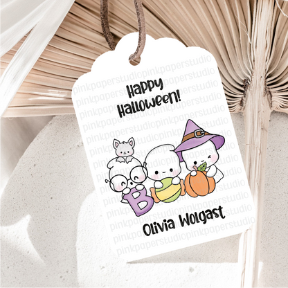 Cute Ghost Halloween Tags • Set of 9 Tags
