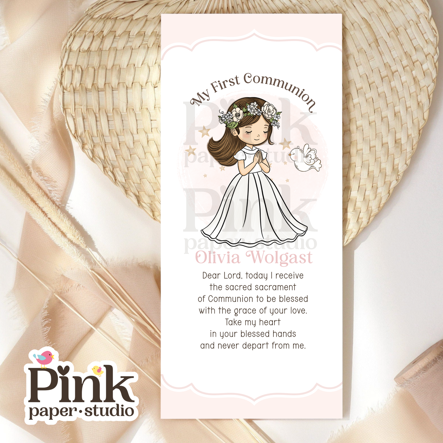 First Holy Communion Favor Cards