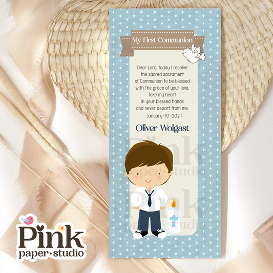 First Holy Communion Favor Cards • First Communion Bookmarks