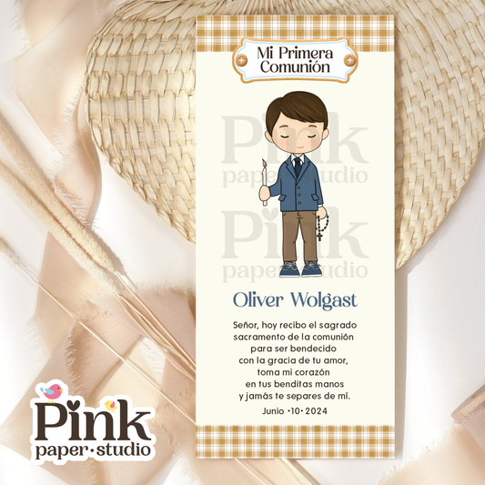 First Holy Communion Favor Cards • First Communion Bookmarks