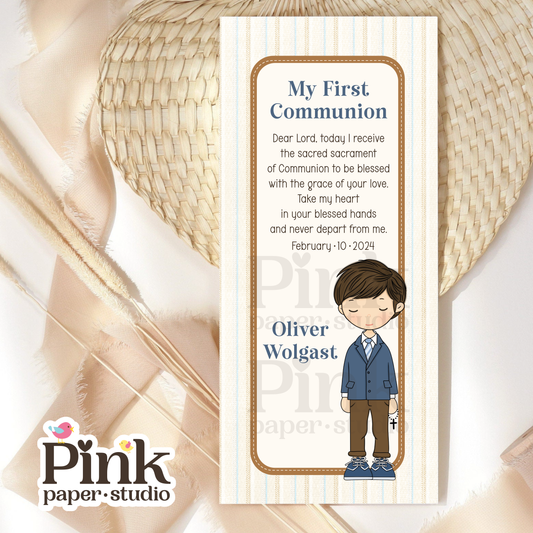 First Holy Communion Favor Cards • First Communion Bookmarks