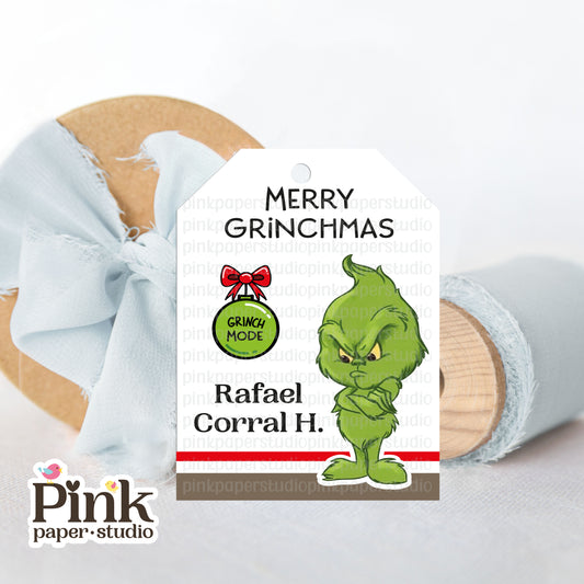 Grinch Christmas Tags • Set of 9 Tags