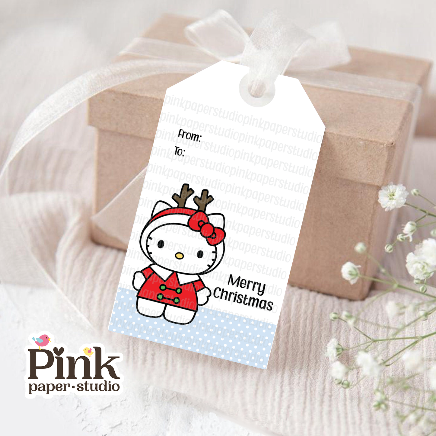 Hello Kitty Christmas Tags • Set of 9 Tags