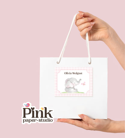 Cute Pink Elephant • Calling Cards