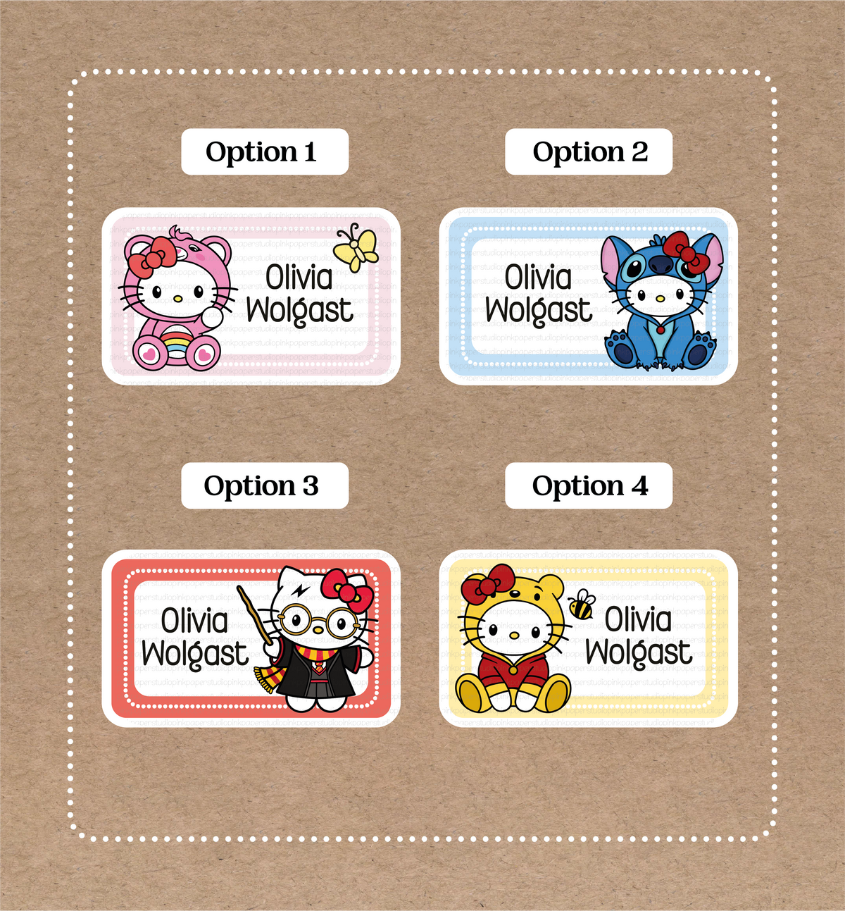 Hello Kitty Scool Sticker Hello Kitty Stickers • School Stickers • School Labels • Set of 12 Sti ...