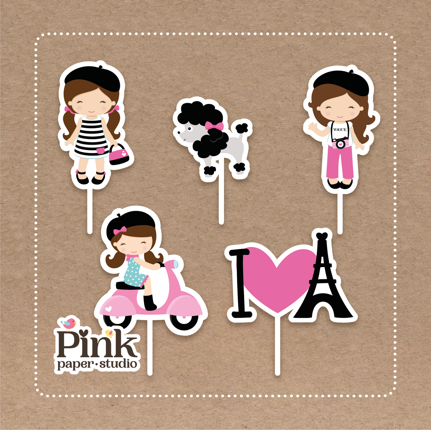 Paris Cupcake Toppers