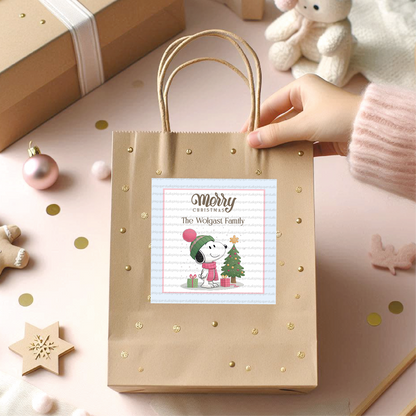 Christmas Labels • Snoopy • Set of 12 Labels
