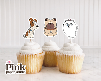 The Secret Life of Pets Cupcake Toppers