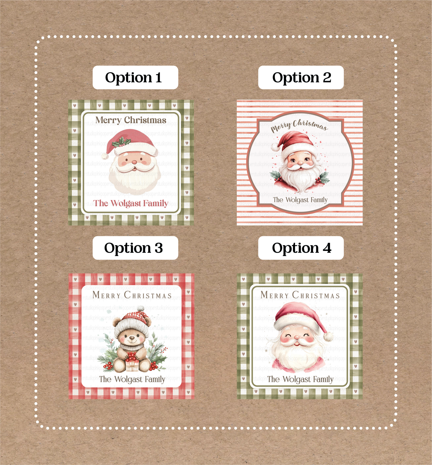 Christmas Labels • Set of 12 Labels