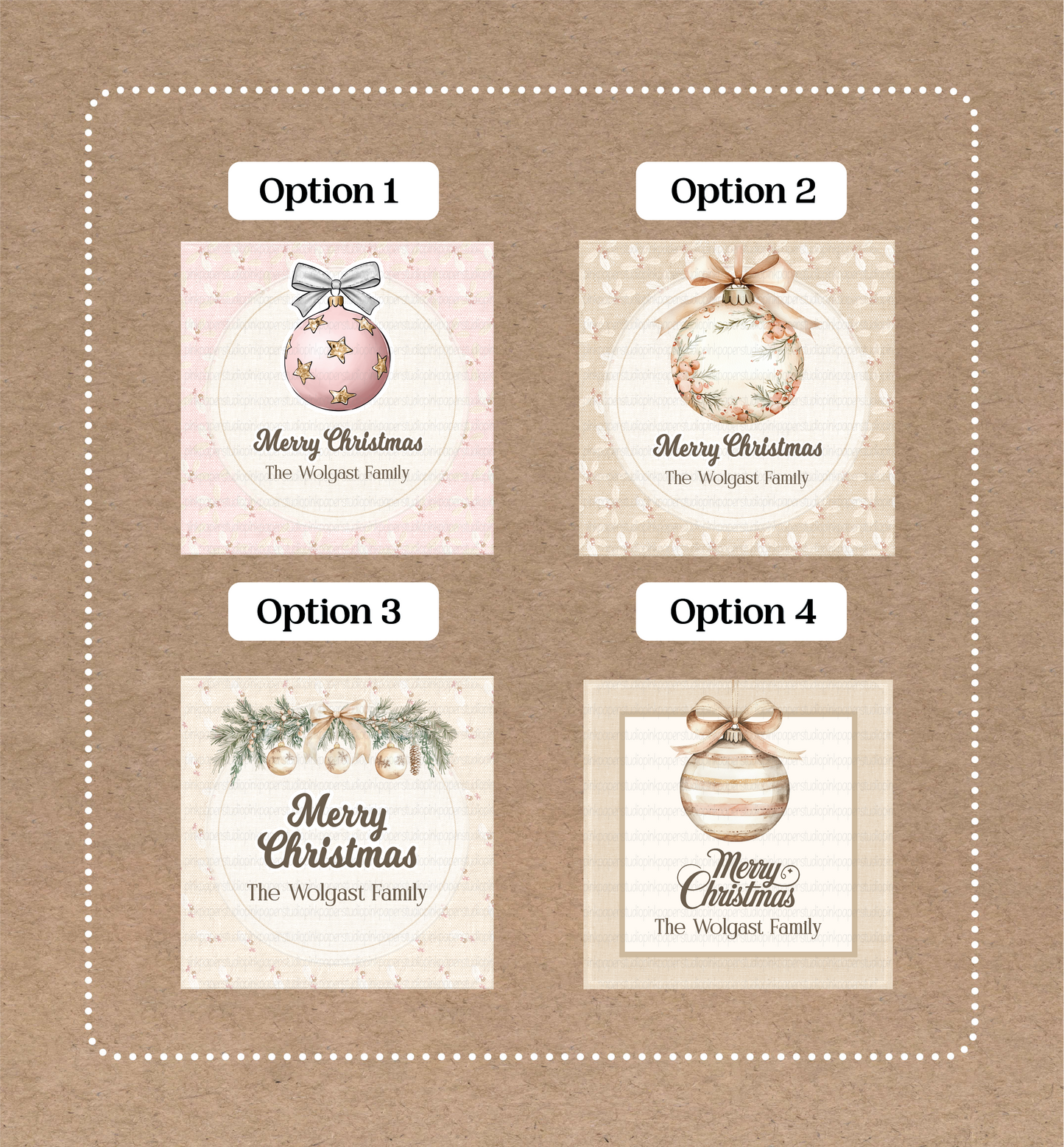 Christmas Labels • Set of 12 Labels