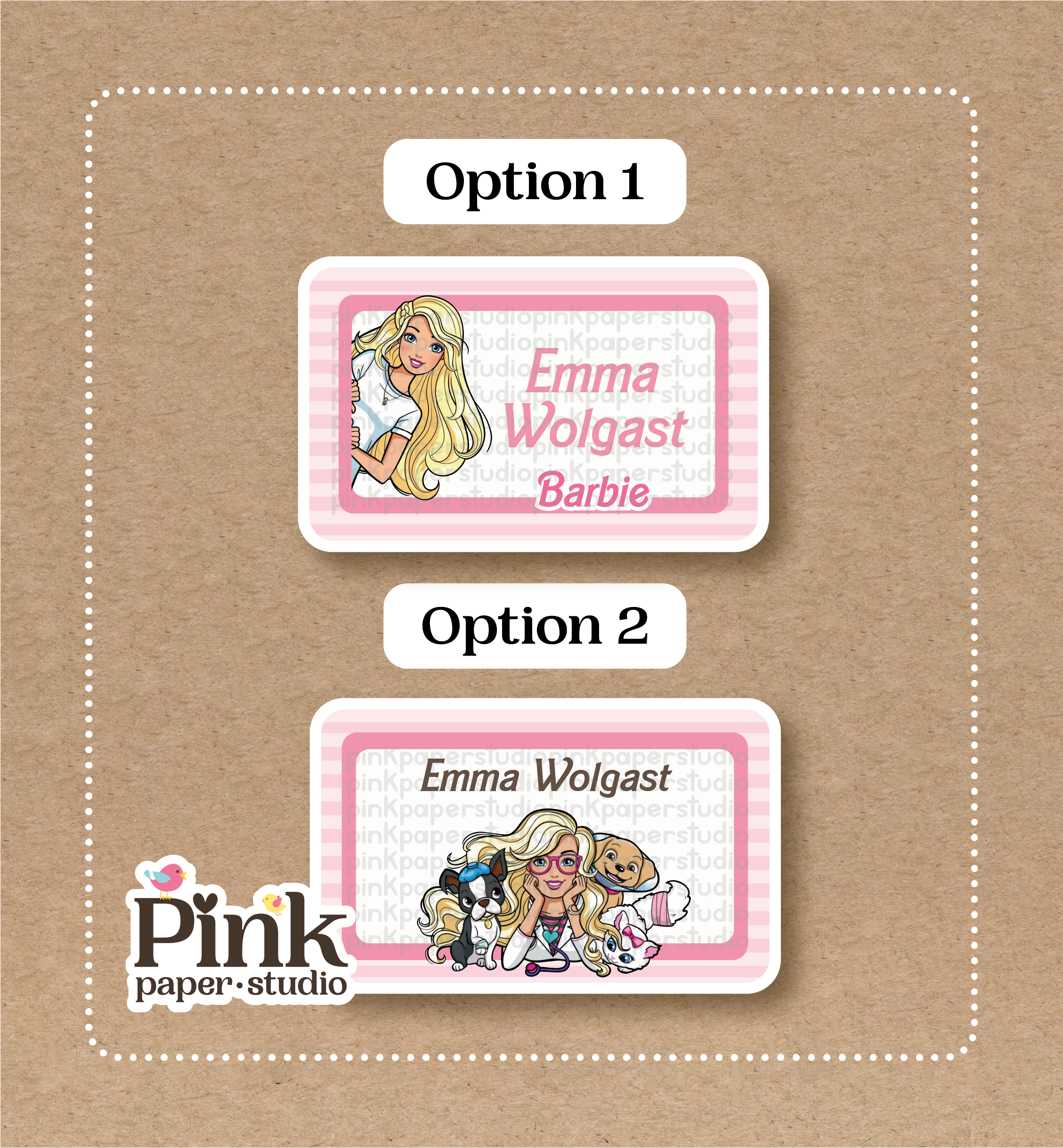 Barbie Stickers • Barbie Labels • Set of 12 Stickers – PinkPaperStudio
