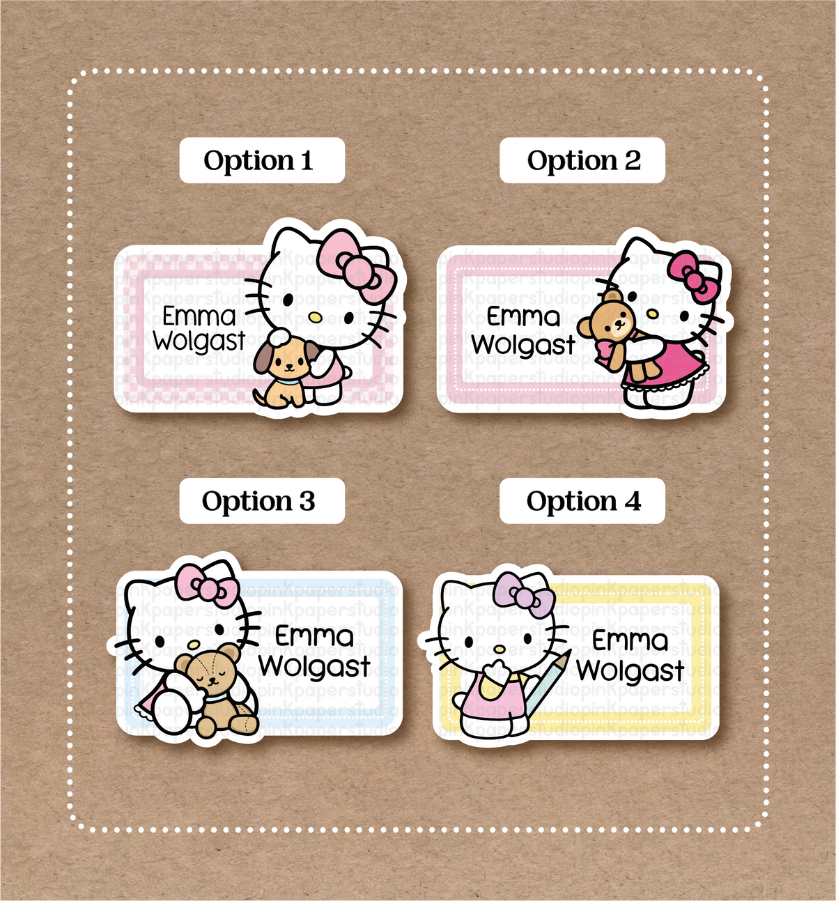 Hello Kitty Scool Sticker Hello Kitty Stickers • School Stickers • School Labels – PinkPaperStudio