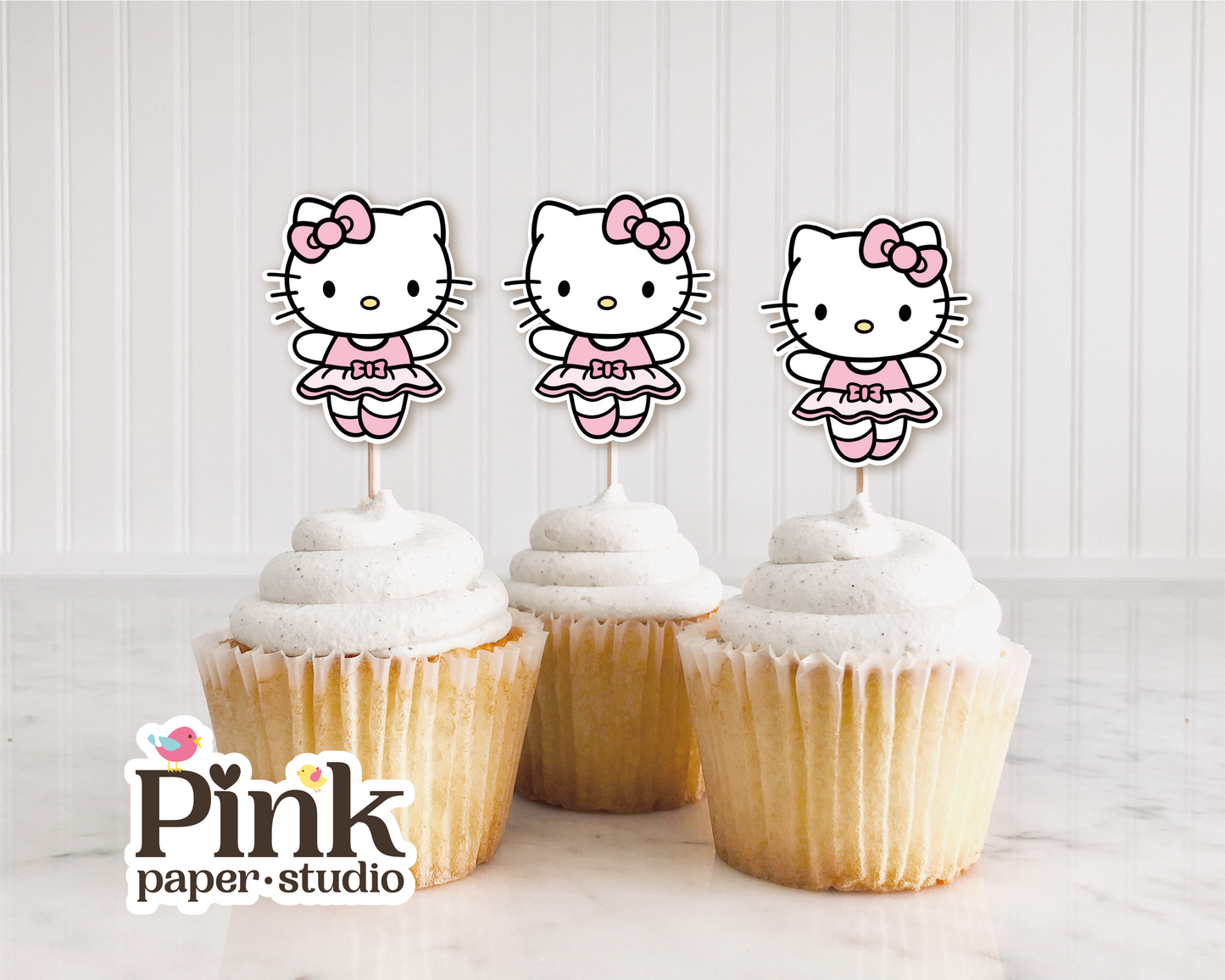 Hello Kitty Ballerina Cupcake Toppers