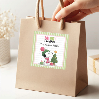 Christmas Labels • Snoopy • Set of 12 Labels