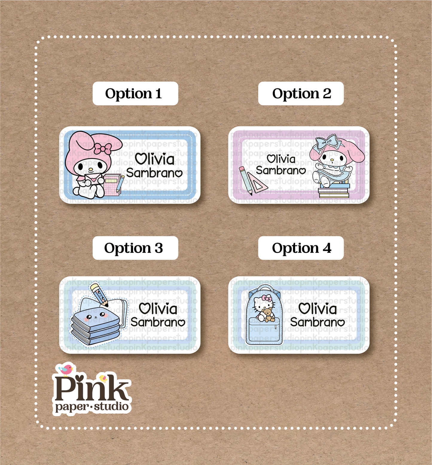 Hello Kitty Stickers • School Stickers • School Labels