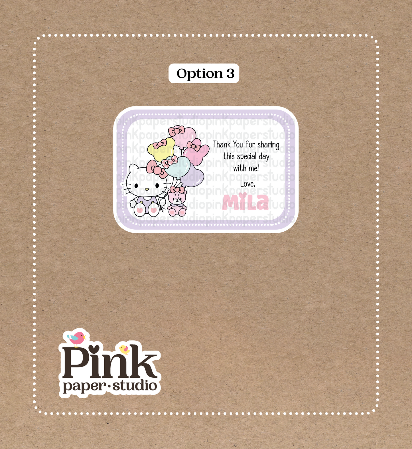 Hello Kitty Birthday Stickers • Set of 8 Stickers