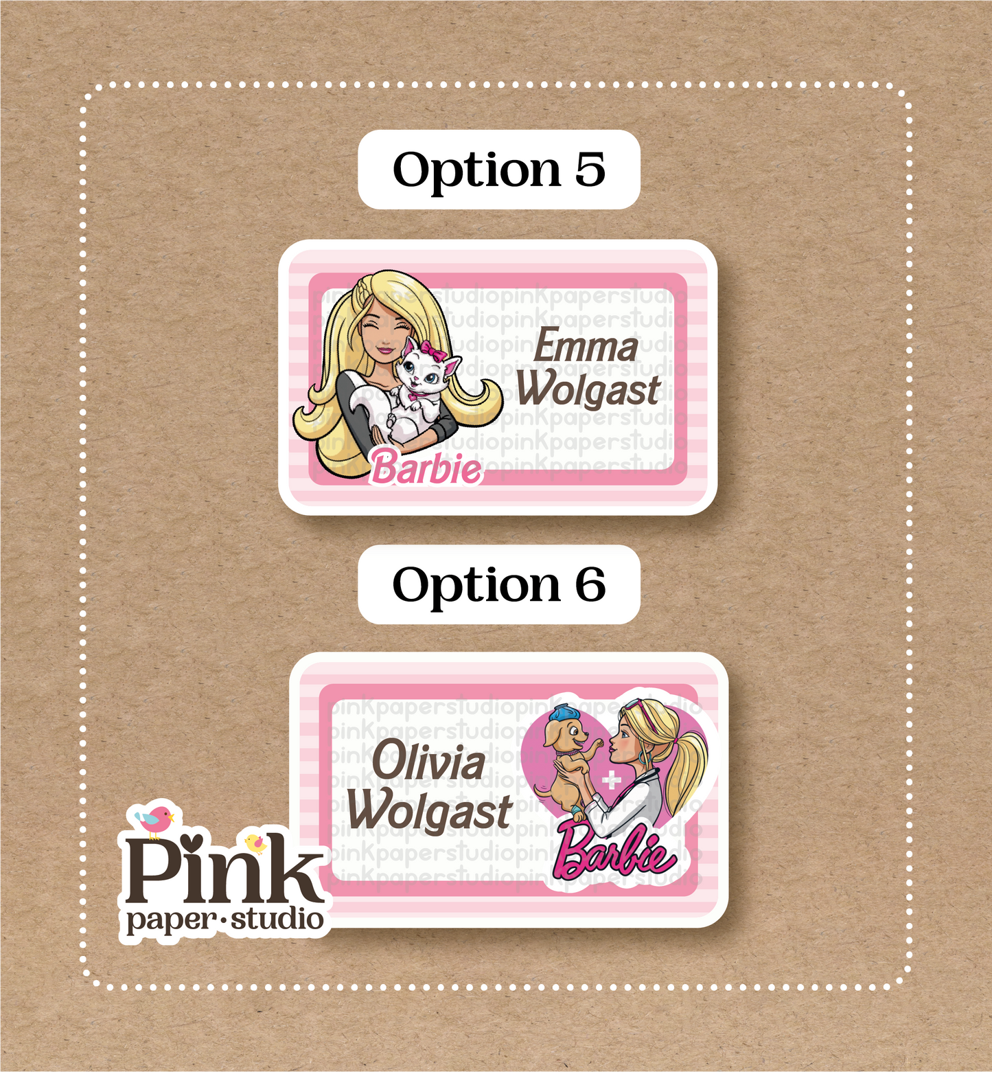 Barbie Stickers  • Barbie Labels • Set of 12 Stickers