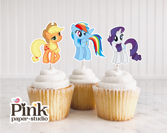 Little Pony Cupcake Toppers