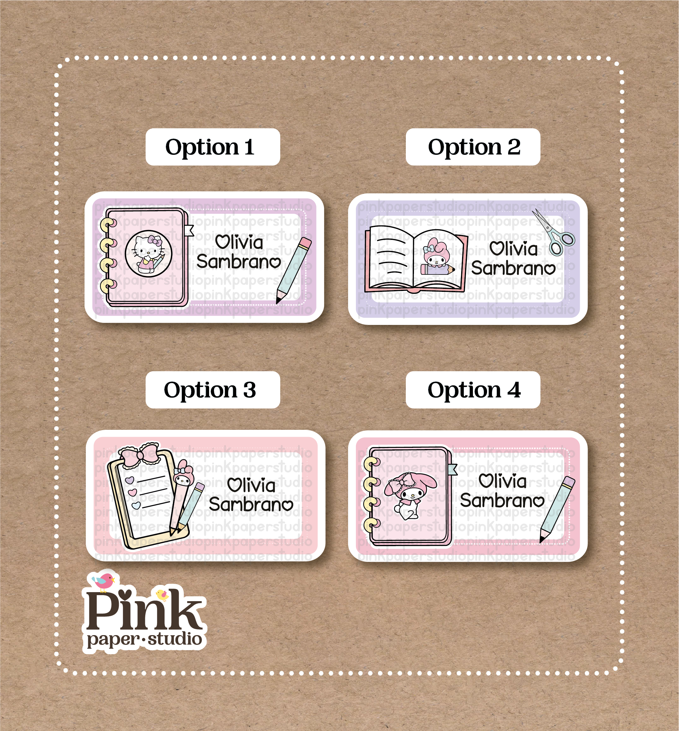 Hello Kitty Scool Sticker Hello Kitty Stickers • School Stickers • School Labels – PinkPaperStudio