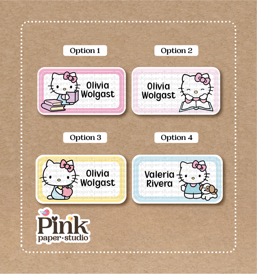 Hello Sticker Labels Hello Kitty Stickers • School Stickers • School Labels – PinkPaperStudio