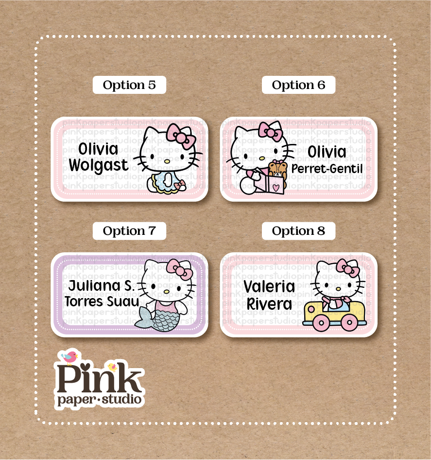Hello Kitty Scool Sticker Hello Kitty Stickers • School Stickers • School Labels – PinkPaperStudio