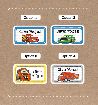 Cars  • Cars Labels • Set of 12 Stickers