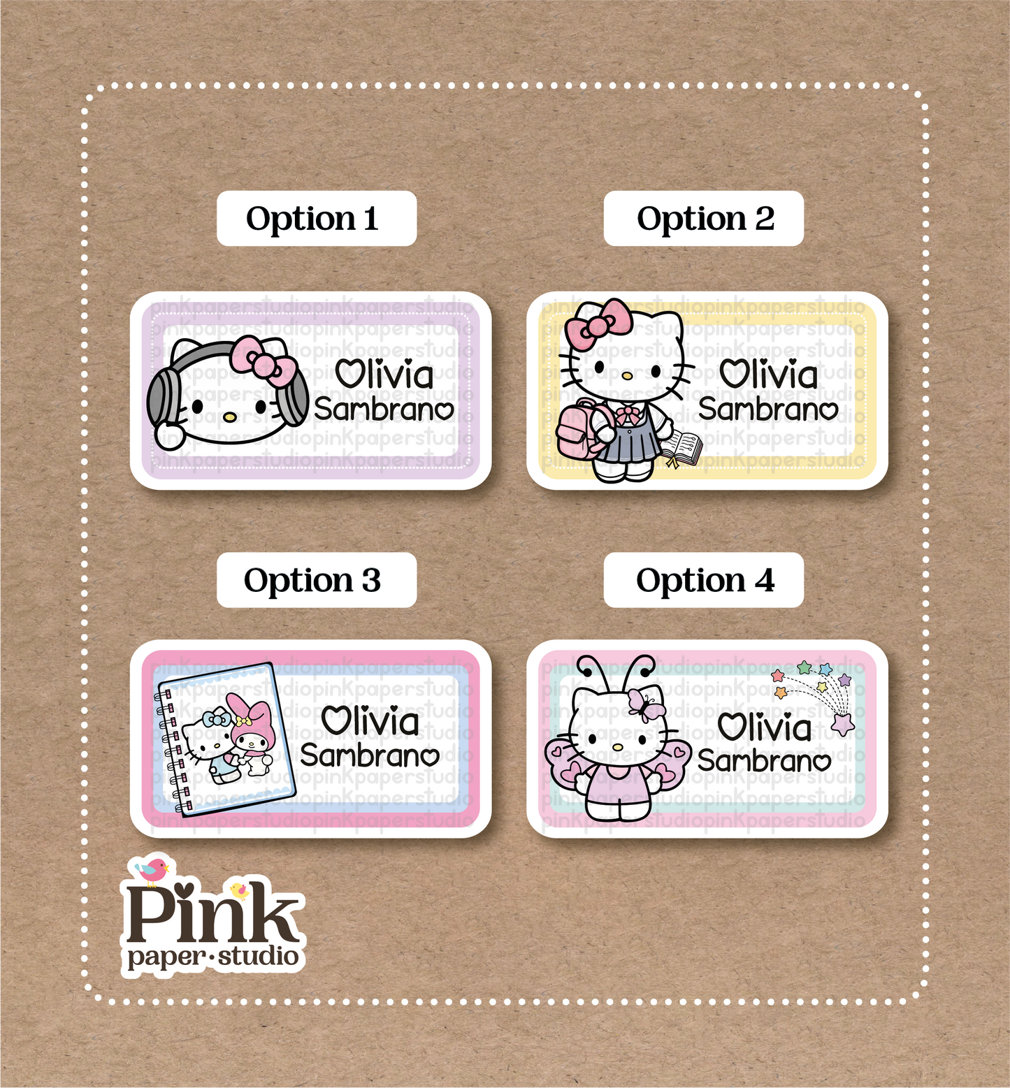 Hello Kitty Stickers • School Stickers • School Labels