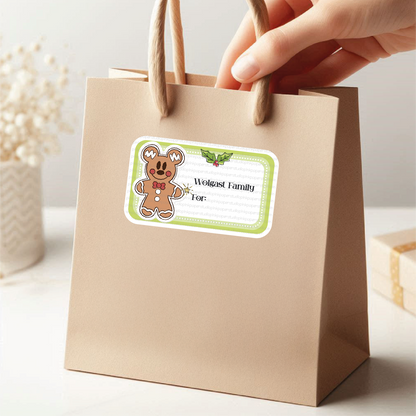 Disney Christmas Labels • Minnie Mouse • Set of 12 Labels