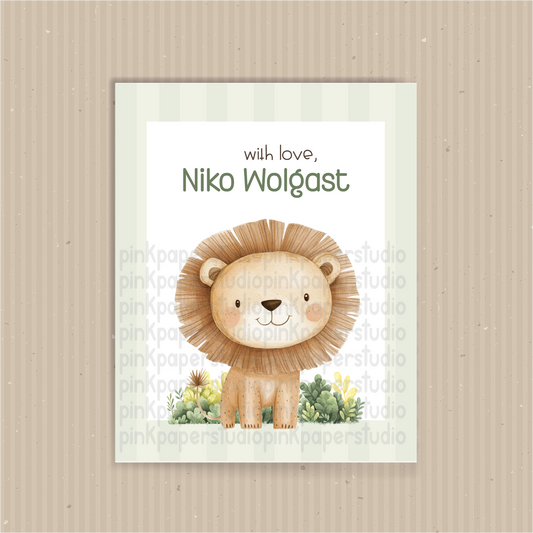 Cute Lion • Calling Cards Cute Lion • Calling Cards • Mommy Calling Cards • Set of 27 Cards Kids Calling Cards