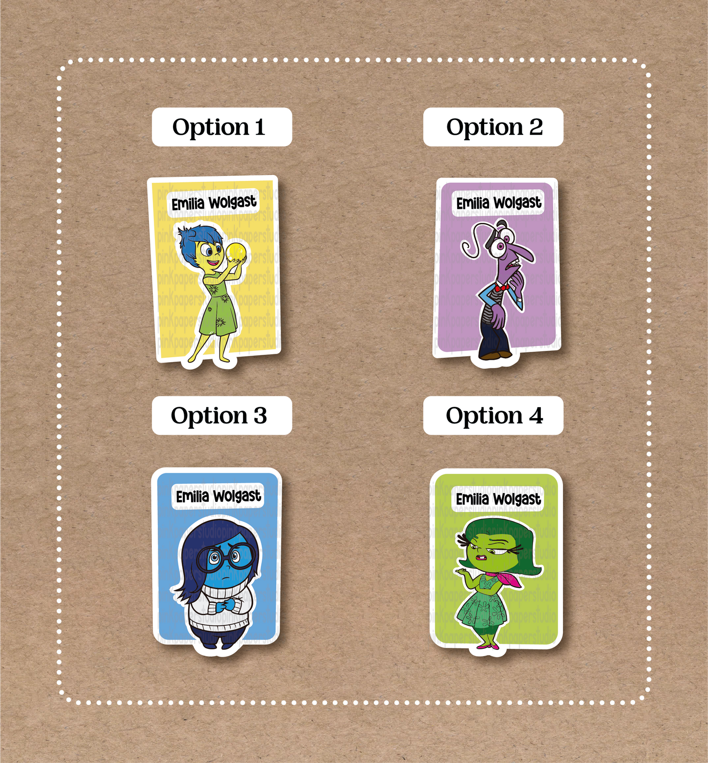 Inside Out Stickers - Set of 9 stickers