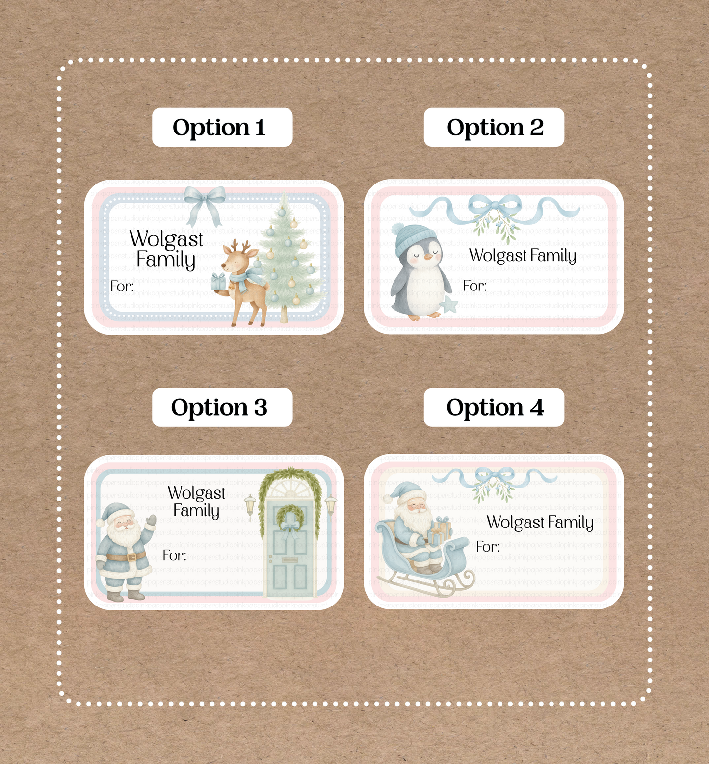 Christmas Labels • Noel • Set of 12 Labels