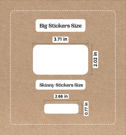 Coquette Stickers Set • 9 Big School Name Stickers • 40 Skinny Stickers